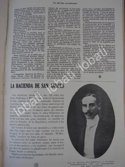 CARTEL ANTIGUO ORIGINAL DE LUGARES DE MORELIA. MERCADO SAN FRANCISCO Y HOTEL EUROPA. 1910 /LDM - Image 2