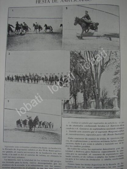 CARTEL ANTIGUO ORIGINAL DE CONCURSO ECUESTRE EN ACADEMIA MILIAR 1909 /MILITARIA - Image 3