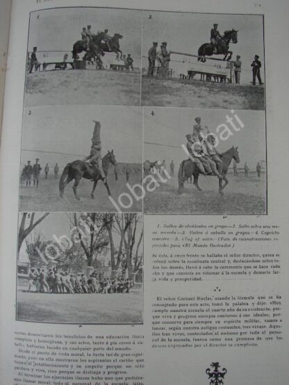 CARTEL ANTIGUO ORIGINAL DE CONCURSO ECUESTRE EN ACADEMIA MILIAR 1909 /MILITARIA - Image 4