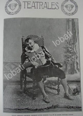CARTEL ANTIGUO ORIGINAL DE MUERE EL ACTOR COQUELIN ( BENOIT CONSTANT) 1909 /FEP TEATRO