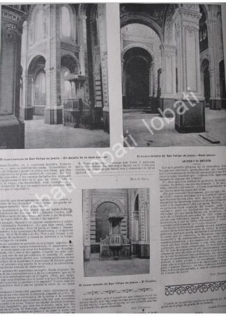 CARTEL ANTIGUO ORIGINAL DE INAUGURACION TEMPLO SAN FELIPE DE JESUS CDMX 1897 /RLG