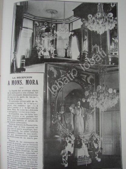 CARTEL ANTIGUO ORIGINAL DE CASA DEL OBISPADO DE LA CIUDAD DE MEXICO 1909 - Image 3