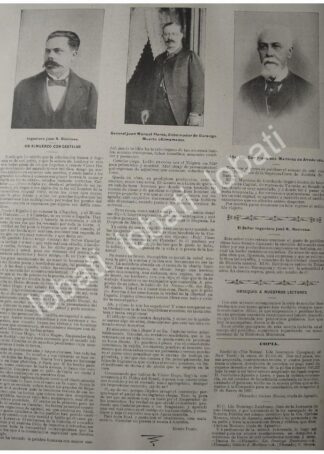 CARTEL ANTIGUO ORIGINAL DE JOSE ROVIROSA ANDRADE Y OTROS PERSONAJES 1897