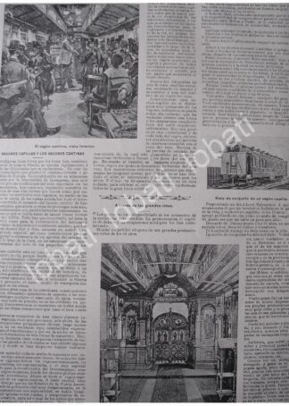 CARTEL ANTIGUO ORIGINAL DE RESEÑA DEL TREN DE SIBERIA RUSO 1897 FERROCARRIL