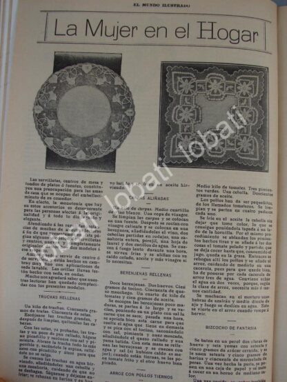 GACETA ANTIGUA " PAGINAS FEMENINAS " 1910 /55 - Image 2