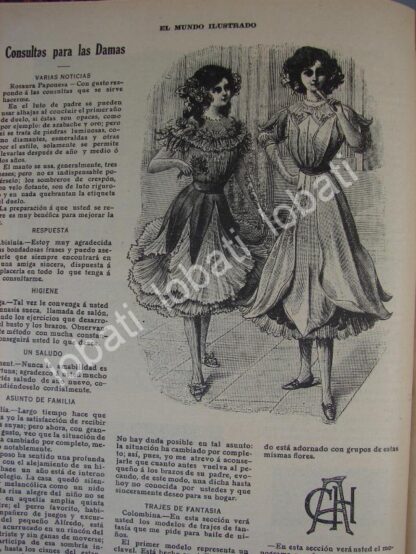 GACETA ANTIGUA " PAGINAS FEMENINAS " 1910 /55 - Image 4