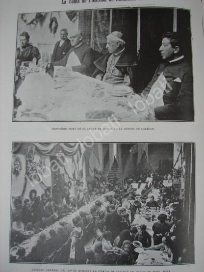 CARTEL ANTIGUO ORIGINAL DE TOMA DE POSESION DE MONSEÑOR. JOSE MORA DEL RIO 1909 RLG - Image 2