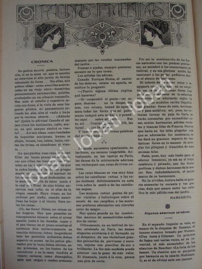 GACETA ANTIGUA " PAGINAS FEMENINAS" 1909 /69 - Image 2