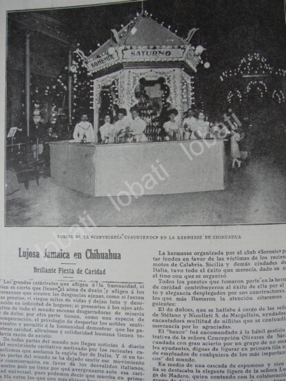 CARTEL ANTIGUO ORIGINAL DE LA CERVECERIA CUAUHTEMOC EN KERMESSE 1909 - Image 2