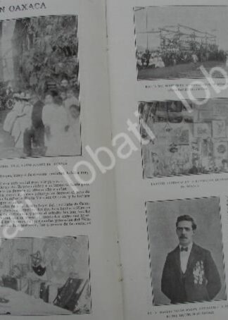CARTEL ANTIGUO ORIGINAL DE GRANDES FIESTAS EN OAXACA 1909
