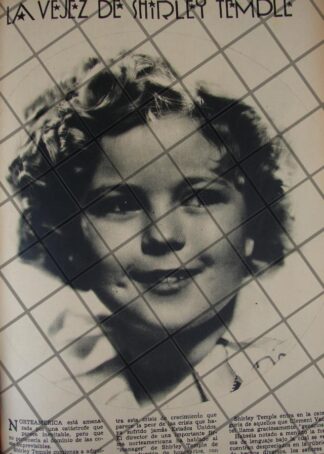 AFICHE ANTIGUO SHIRLEY TEMPLE 1937 ARTISTAS