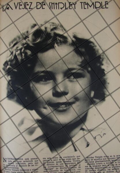 AFICHE ANTIGUO SHIRLEY TEMPLE 1937 ARTISTAS