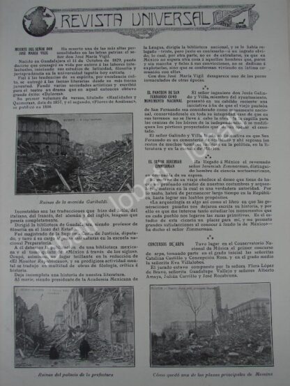 CARTEL ANTIGUO ORIGINAL DE TERREMOTO DE MESSINA, ITALIA 1909 - Image 2