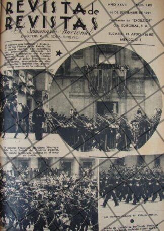 SUB PORTADA ANTIGUA 1937 DESFILE MILITAR CDMX