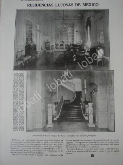 CARTEL ANTIGUO ORIGINAL DE CASA DE LA FAMILIA ZAYAS MALO 1909 /ASM - Image 2