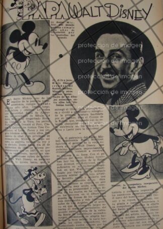 AFICHE ANTIGUO WALT DISNEY Y SUS DIBUJOS 1937