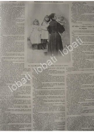CARTEL ANTIGUO ORIGINAL DE FAMILIA MORAN MARISCAL, IMAGEN DE VALLETO HERMANOS 1897