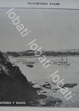 GRABADO ANTIGUO 1910 PUERTO DE MAZATLAN / LDM