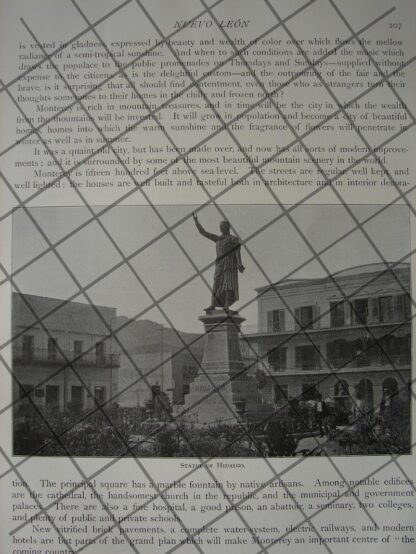 AFICHE ANTIGUO. NUEVO LEON Y BERNARDO REYES 1897 - Image 4