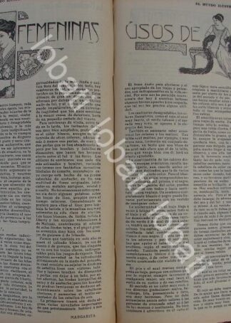 GACETA, REVISTA ANTIGUA " PAGINAS FEMENINAS" 1910 /71