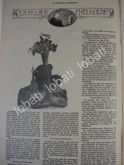 GACETA, REVISTA ANTIGUA " PAGINAS FEMENINAS" 1910 /71 - Image 3