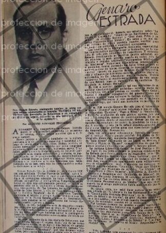 AFICHE ANTIGUO MUERE EL ESCRITOR GENARO ESTRADA 1937