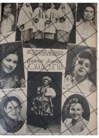 AFICHE ANTIGUO ALTA SOCIEDAD DE OAXACA 1937