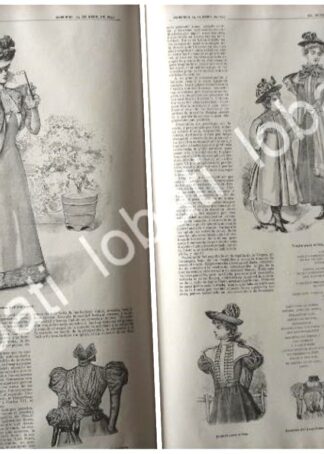 CARTEL ANTIGUO ORIGINAL DE NOTICIAS DE MODAS Y TENDENCIAS DE 1897