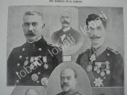 CARTEL ANTIGUO ORIGINAL DE MANUEL MONDRAGON, FELIX DIAZ Y OTROS MILITARES ASCENDIDOS DE RANGO 1909 /MLT - Image 2