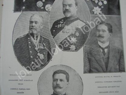 CARTEL ANTIGUO ORIGINAL DE MANUEL MONDRAGON, FELIX DIAZ Y OTROS MILITARES ASCENDIDOS DE RANGO 1909 /MLT - Image 3