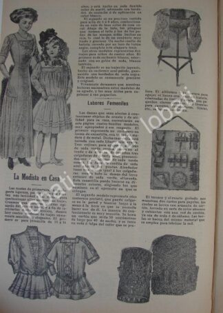 GACETA, REVISTA ANTIGUA " PAGINAS FEMENINAS" 1910 /72