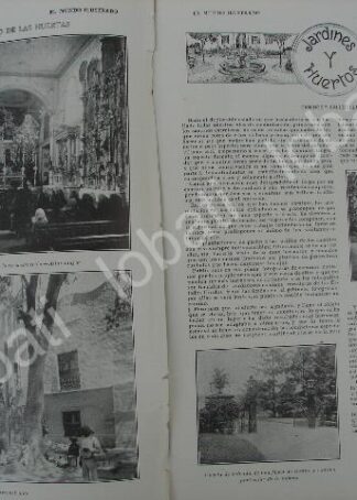 CARTEL ANTIGUO ORIGINAL DE CAPILLA MERCED DE LAS HUERTAS & RAFAEL SALINAS RIVERO 1909 / RLG
