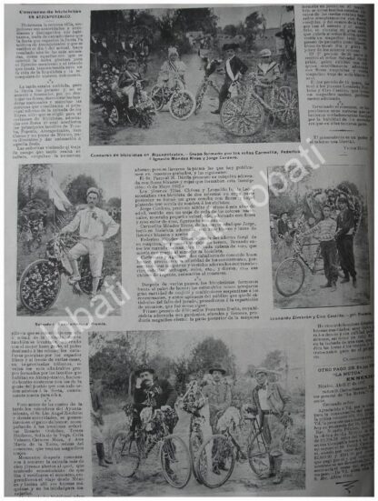 CARTEL ANTIGUO ORIGINAL DE FIESTAS, DESFILE Y CONCURSO DE BICICLETAS DEL 5 DE MAYO 1897 - Image 3