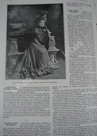 CARTEL ANTIGUO ORIGINAL DE MUERE DOLORES VERDUGO ROSAS 1909 / ASM
