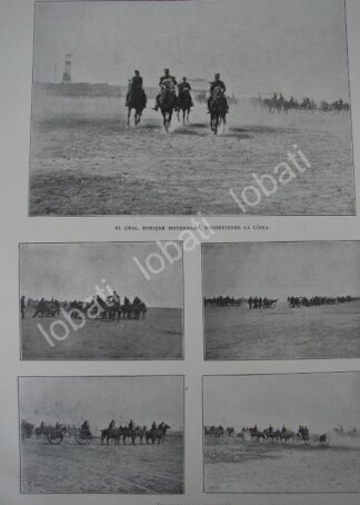 CARTEL ANTIGUO ORIGINAL DE EJERCICIOS MILITARES Y ENRIQUE MONDRAGON 1909 / MLT