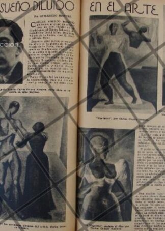 AFICHE ANTIGUO PINTOR CARLOS OROZCO ROMERO 1937