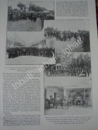 CARTEL ANTIGUO ORIGINAL DE REPORTAJE 1909 ESTADO DE MEXICO, GOBIERNO, LUGARES, ESCUELA NORMAL ETC. - Image 5