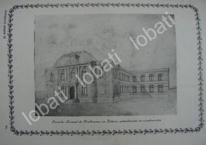 CARTEL ANTIGUO ORIGINAL DE REPORTAJE 1909 ESTADO DE MEXICO, GOBIERNO, LUGARES, ESCUELA NORMAL ETC. - Image 9