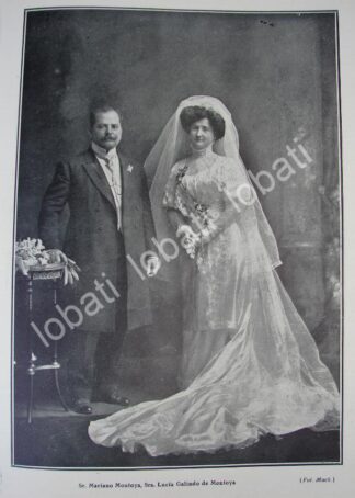 CARTEL ANTIGUO ORIGINAL DE BODA. GALINDO MONTOYA 1910 ( MARIANO MONTOYA ) /ASM