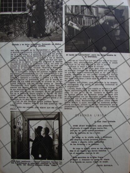 AFICHE ANTIGUO JOSE JUAN TABLADA 1937 - Image 6