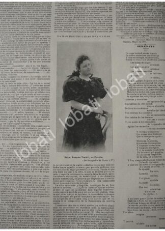 CARTEL ANTIGUO ORIGINAL DE SUSANA TRAIKIL DE PUEBLA 1897 /ASM