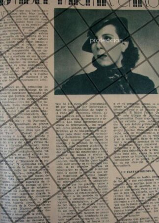 CARTEL ANTIGUO ACTRIZ. ISABEL FARFAN CANO 1937