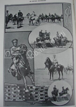 CARTEL ANTIGUO ORIGINAL DE CLUB HIPICO MILITAR 1909 / MLT