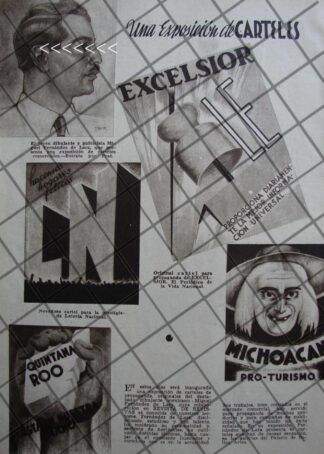 AFICHE ANTIGUO EXPOSICION DE MIGUEL FERNANDEZ DE LARA 1937