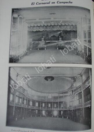 CARTEL ANTIGUO ORIGINAL DE CARNAVAL DE CAMPECHE. TEATRO FRANCISCO DE P. TORO 1909 LDM
