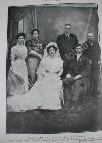 CARTEL ANTIGUO ORIGINAL DE BODA. ALVAREZ NATERA 1909 ( JOSE ALVAREZ TOSTADO ) /ASM