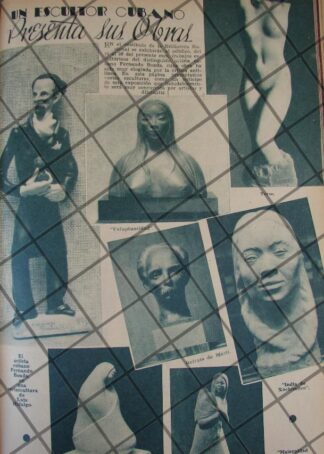 AFICHE ANTIGUO ESCULTOR FERNANDO BOADA MARTIN EN MEXICO 1937