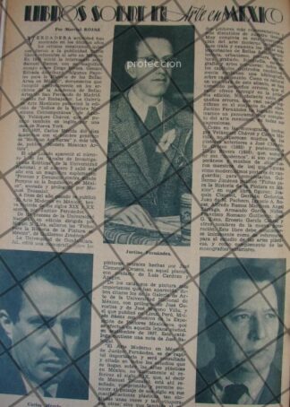 AFICHE ANTIGUO JUSTINO FERNANDEZ Y OTROS ESCRITORES 1937