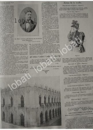 CARTEL ANTIGUO ORIGINAL DE PEDRO CABRERA DEL RIO INAUGURA EDIFICIO DE LA TORRE, JEREZ ZACATECAS 1897