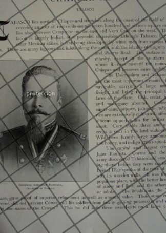 AFICHES ANTIGUOS ESTADO DE TABASCO Y ABRAHAM BANDALA 1897
